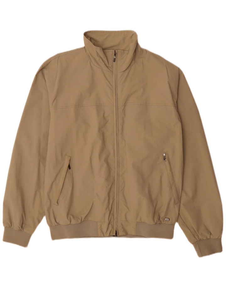 Lotto Mens Bomber Jacket UK 44 2XL Beige Nylon