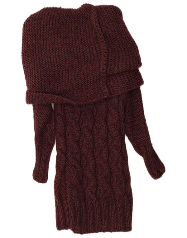 Vintage Womens Long Sleeve Jumper Dress UK 8 Small Brown