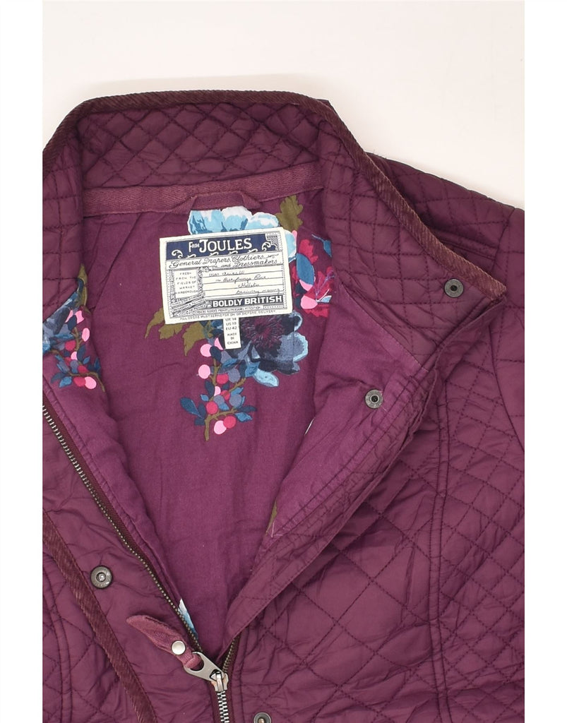 JOULES Womens Quilted Jacket UK 14 Medium Purple Polyamide | Vintage Joules | Thrift | Second-Hand Joules | Used Clothing | Messina Hembry 