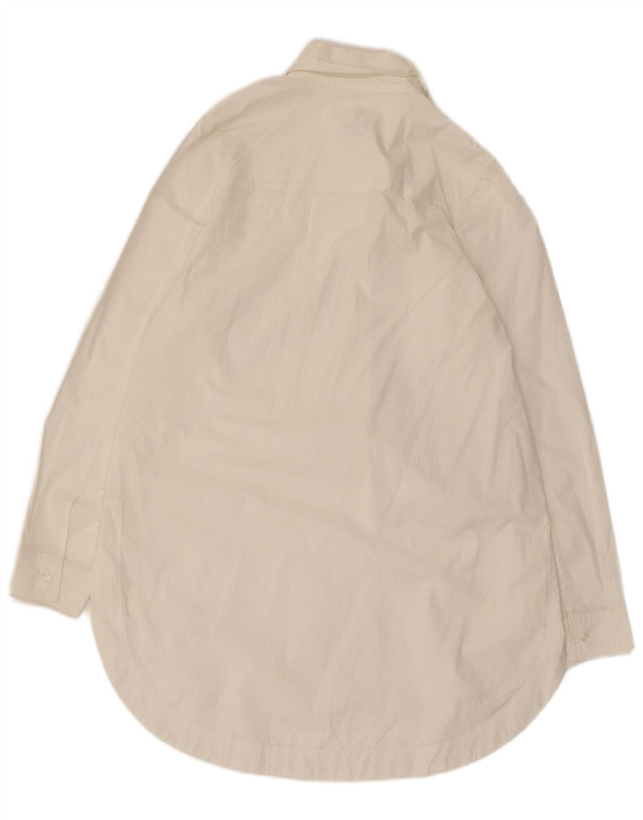 Avirex Womens Longline Shirt Blouse UK 14 Medium Off White