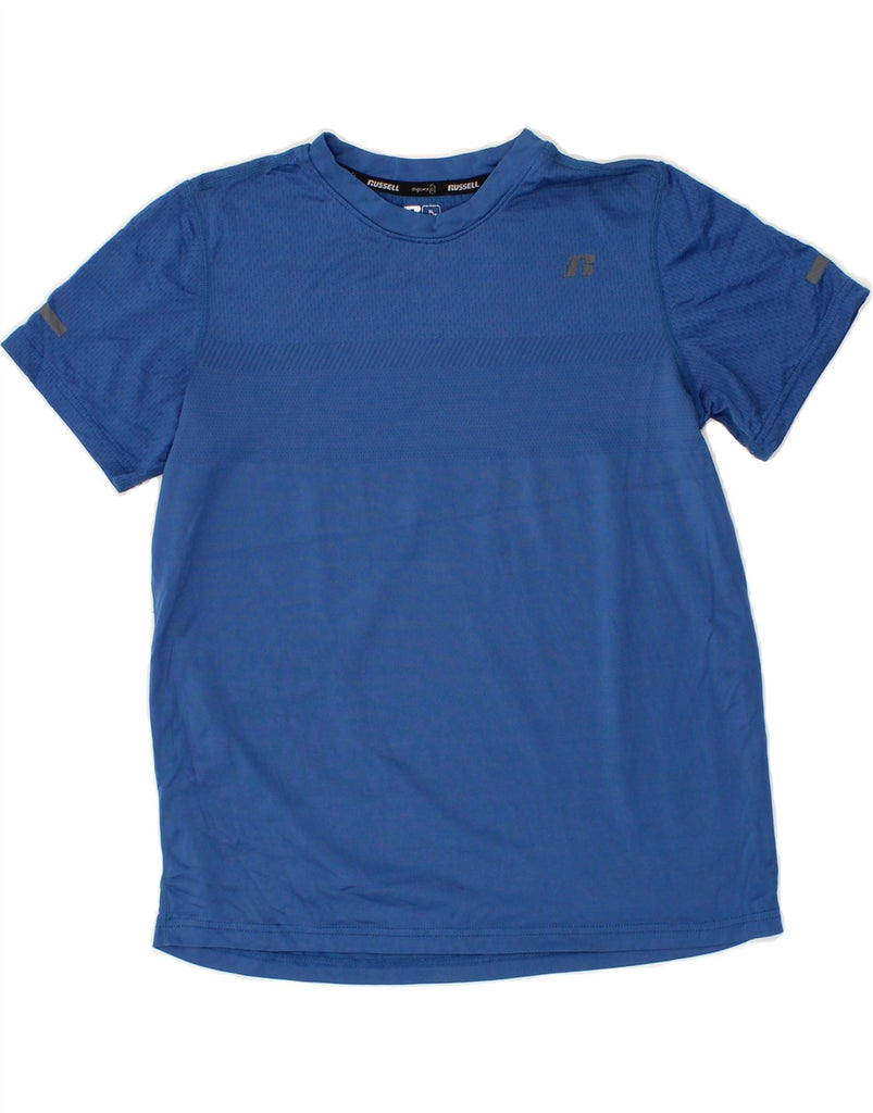 RUSSELL ATHLETIC Boys T-Shirt Top 14-15 Years XL  Blue Vintage Russell Athletic and Second-Hand Russell Athletic from Messina Hembry 