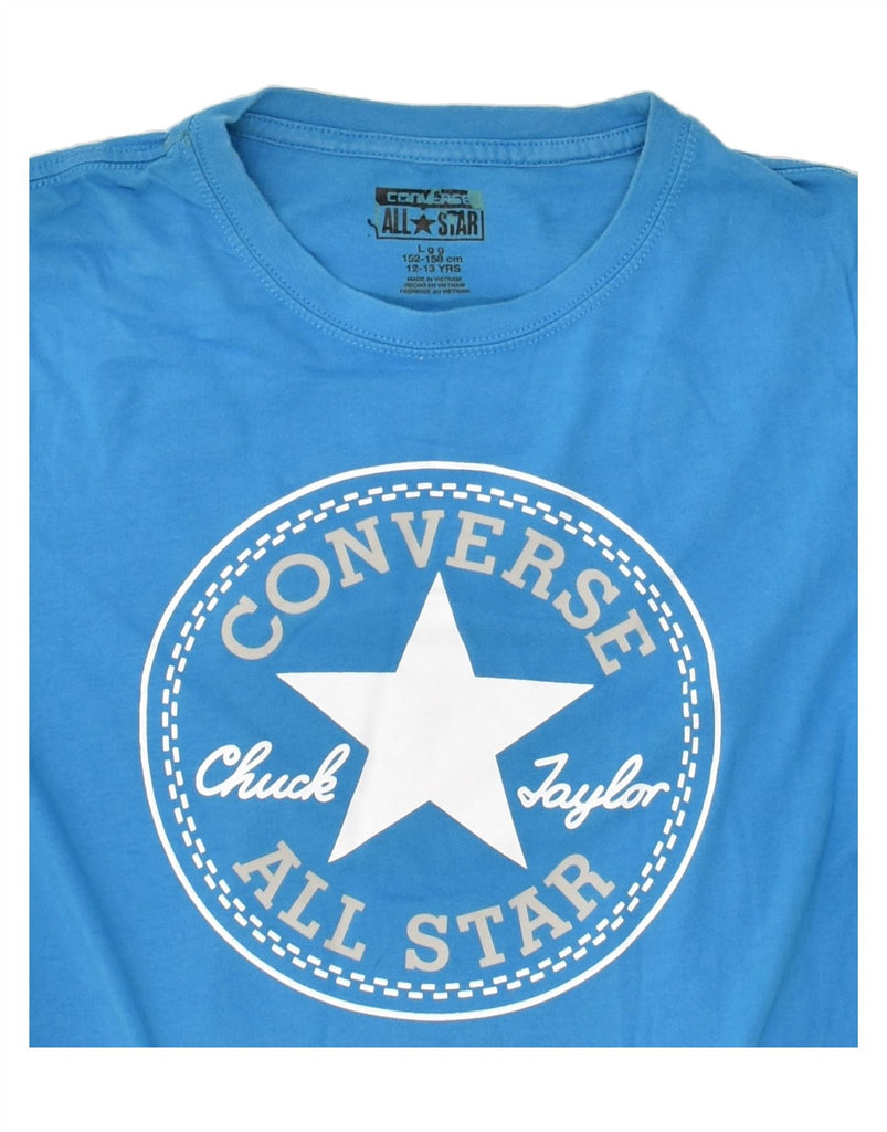 CONVERSE Boys Graphic T-Shirt Top 12-13 Years Large Blue | Vintage Converse | Thrift | Second-Hand Converse | Used Clothing | Messina Hembry 