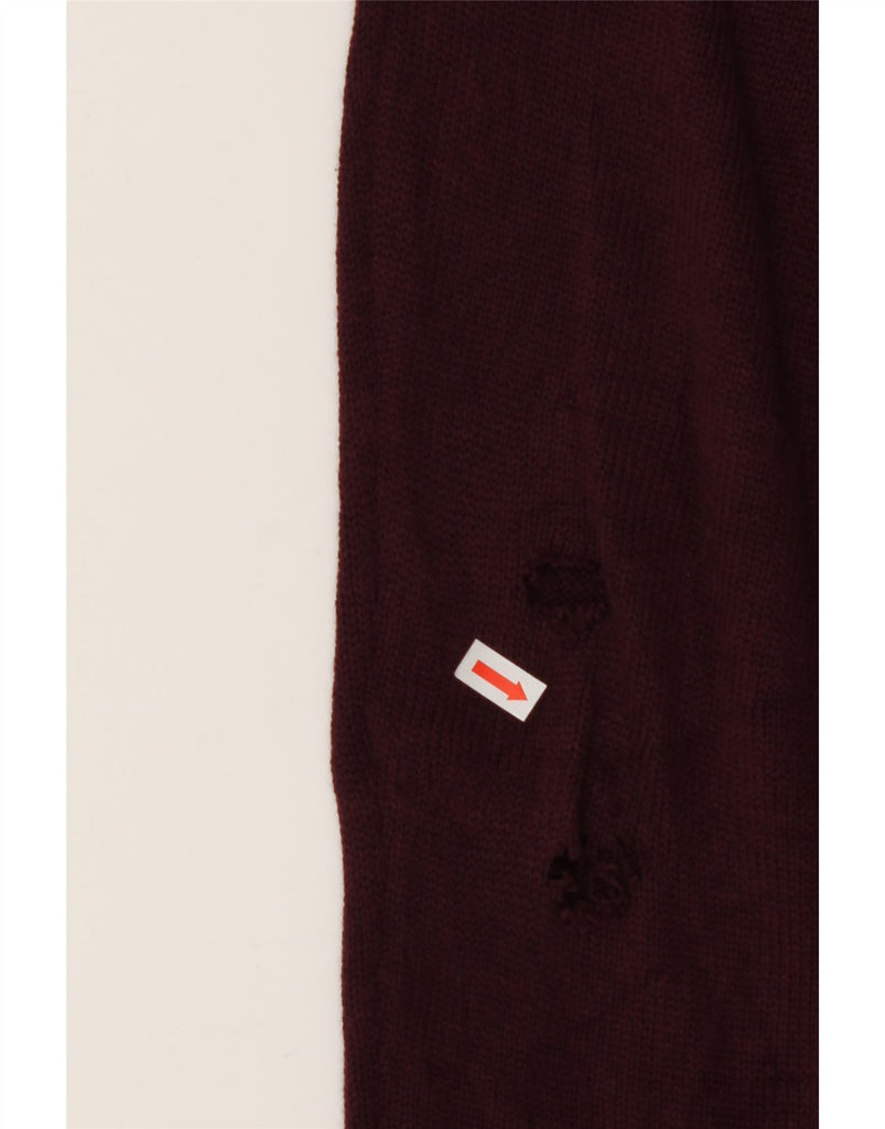 MICHAEL KORS Womens Oversized Boat Neck Jumper Sweater UK 18 XL Burgundy Vintage Michael Kors and Second-Hand Michael Kors from Messina Hembry 