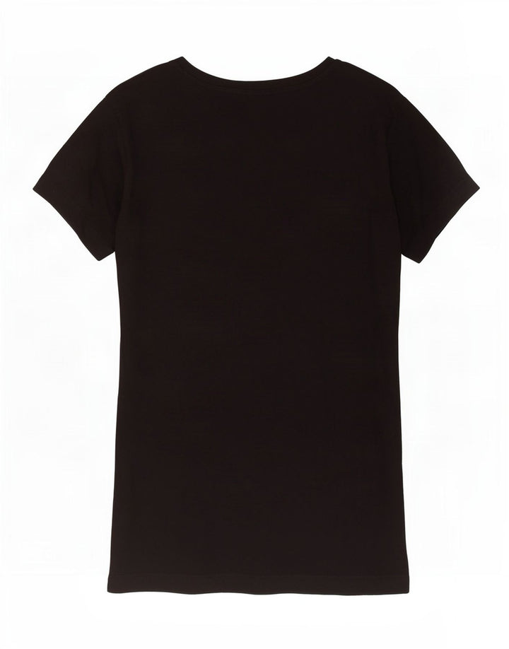 Diesel Womens Graphic T-Shirt Top UK 10 Small Black