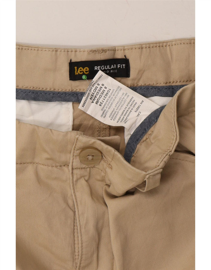 LEE Womens Mid Rise Regular Fit Chino Shorts US 8 Medium W30  Khaki Cotton Vintage Lee and Second-Hand Lee from Messina Hembry 