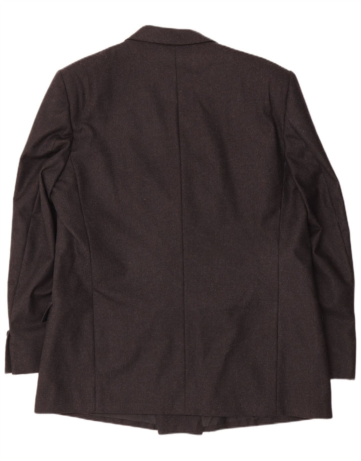 Redaelli Mens Double Breasted Blazer Jacket IT 56 3XL Grey Wool