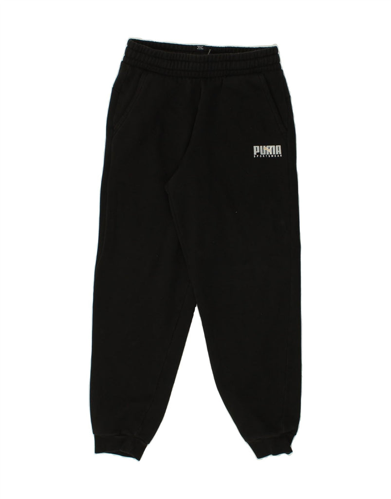 PUMA Boys Tracksuit Trousers Joggers 13-14 Years Black Cotton | Vintage Puma | Thrift | Second-Hand Puma | Used Clothing | Messina Hembry 