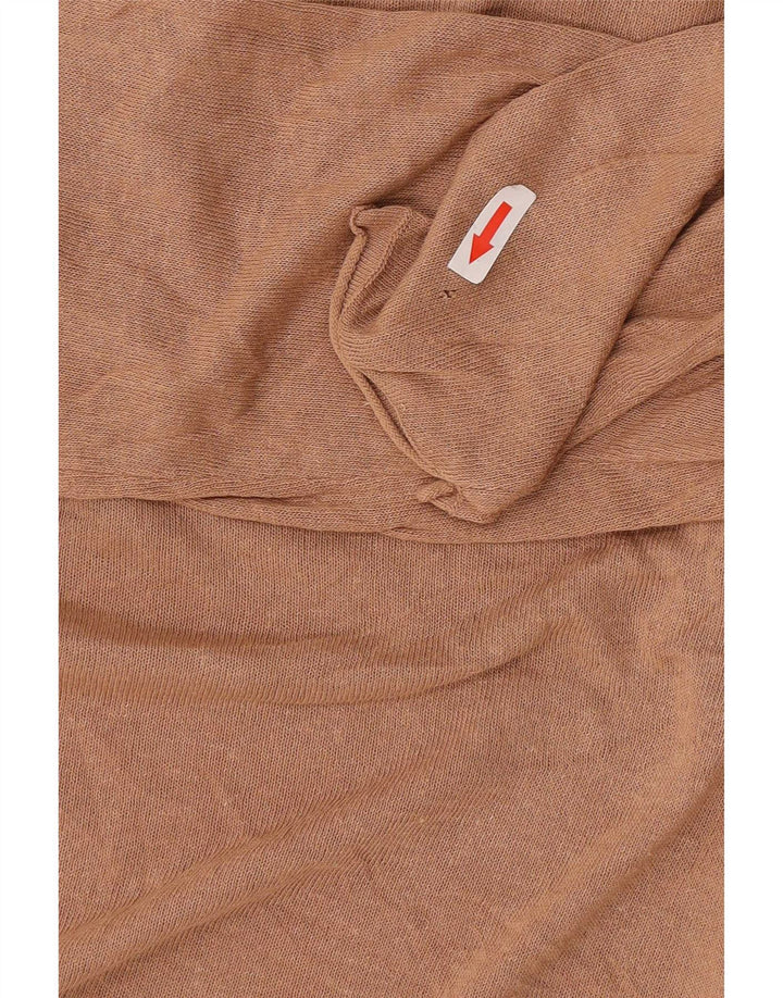 Zara Womens Top Long Sleeve UK 14 Medium Beige
