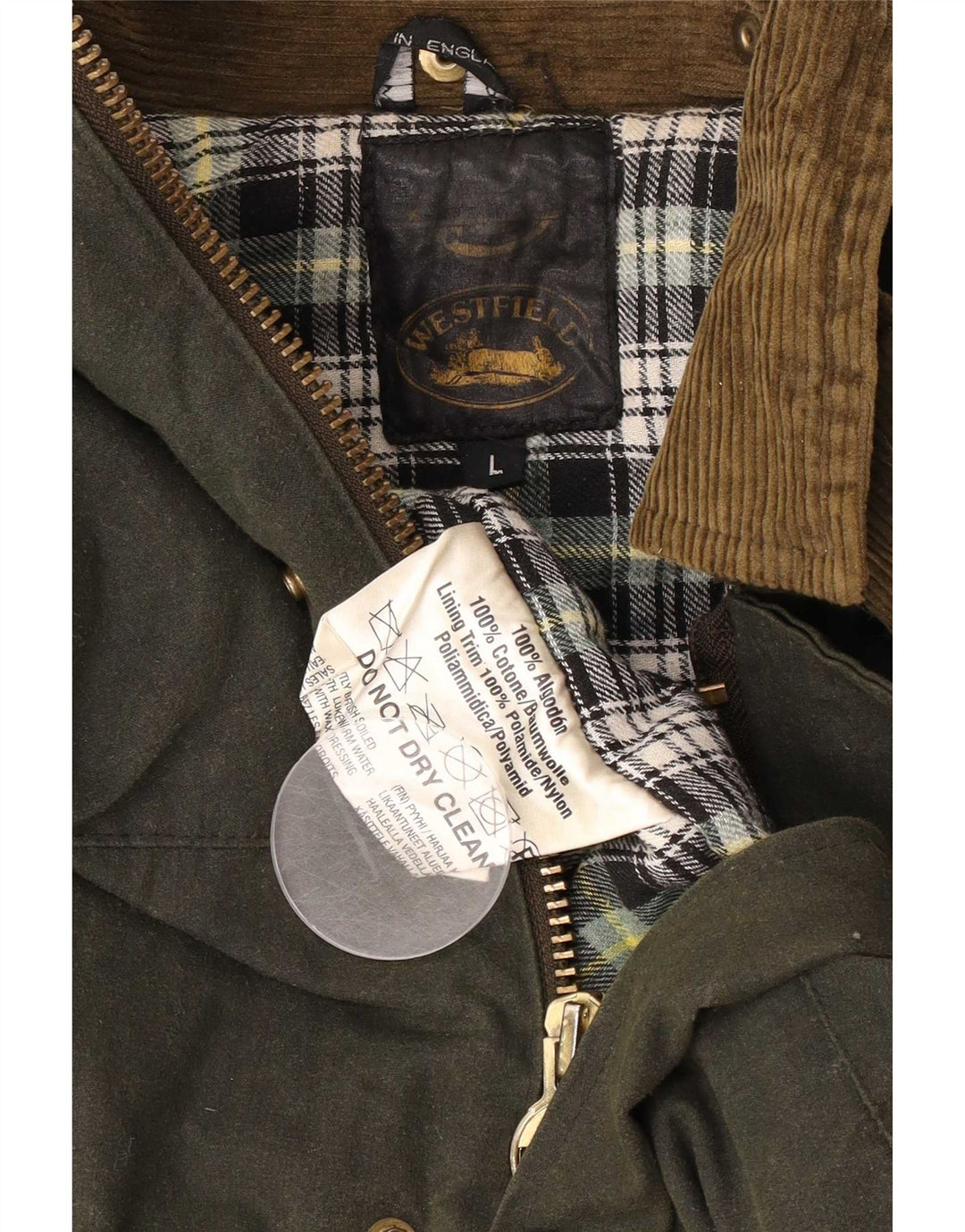 Vintage Mens Waxed Cotton Overcoat UK 40 Large Green