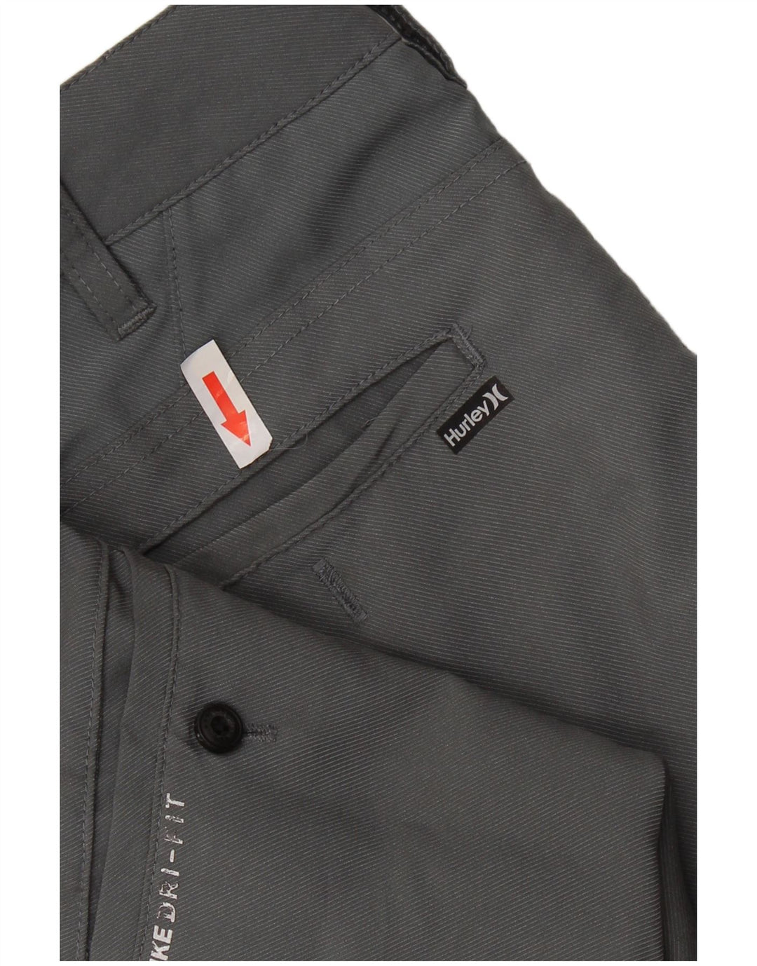 HURLEY Boys Dri Fit Chino Shorts 11-12 Years W26  Grey Polyester
