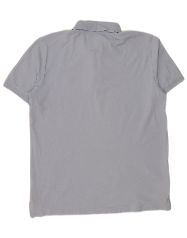 Crew Clothing Mens Polo Shirt Medium Blue Cotton