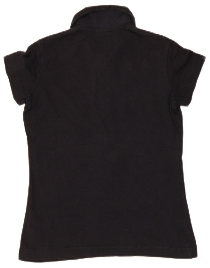 NIKE Womens Graphic Polo Shirt UK 8/10 Small Black