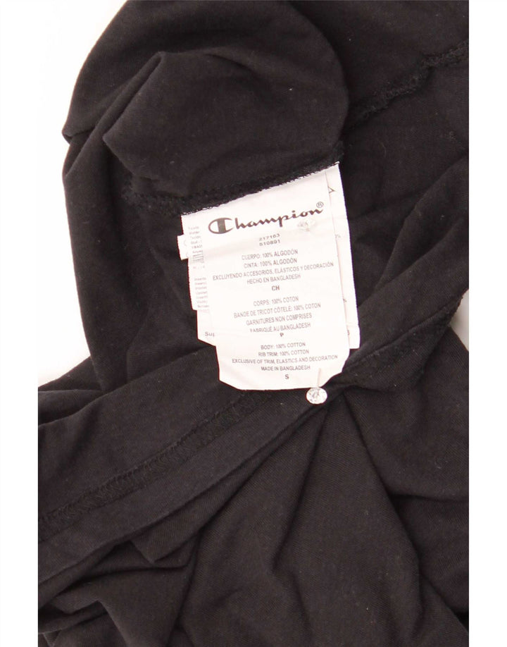 Champion Mens T-Shirt Top Small Black Cotton