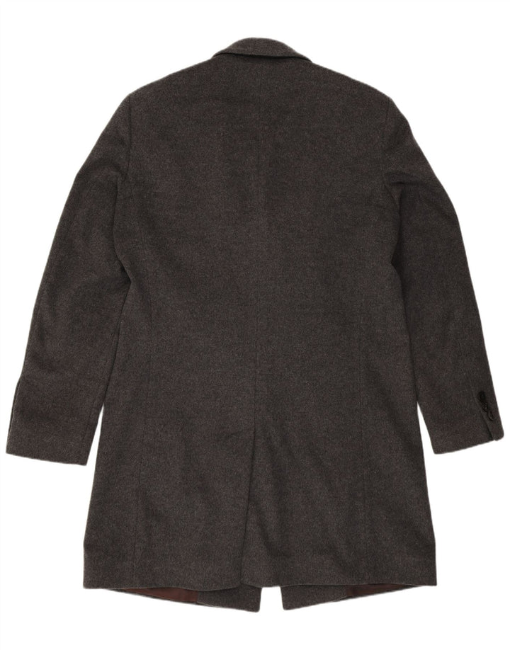 Hugo Boss Mens Overcoat EU 50 Large Grey Virgin Wool