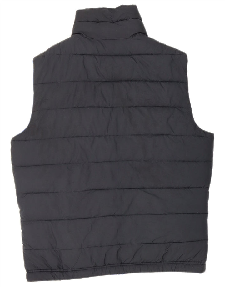 Hollister Mens Reversible Padded Gilet UK 38 Medium Navy Blue Polyester