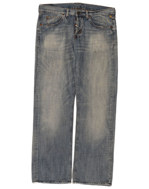 Meltin' Pot Mens Morgan Straight Jeans W33 L32 Blue Cotton
