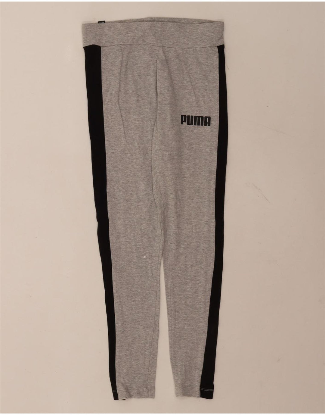 Puma Womens Leggings UK 14 Medium  Grey Colourblock