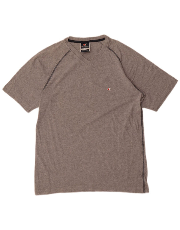Champion Mens T-Shirt Top Large Grey Flecked Cotton