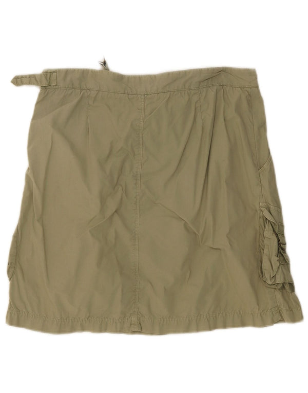 WOOLRICH Womens Mini Cargo Skirt W29 Medium Khaki Cotton