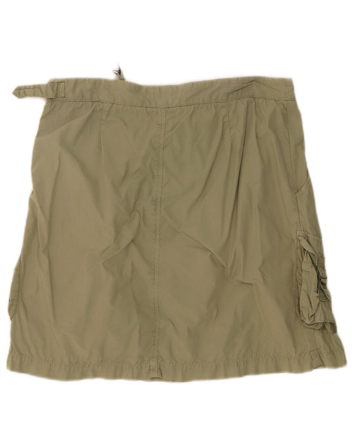 WOOLRICH Womens Mini Cargo Skirt W29 Medium Khaki Cotton