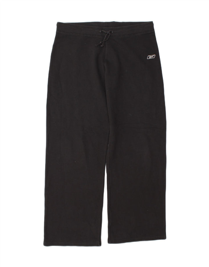REEBOK Womens Tracksuit Trousers UK 14 Large Black Cotton Vintage Reebok and Second-Hand Reebok from Messina Hembry 