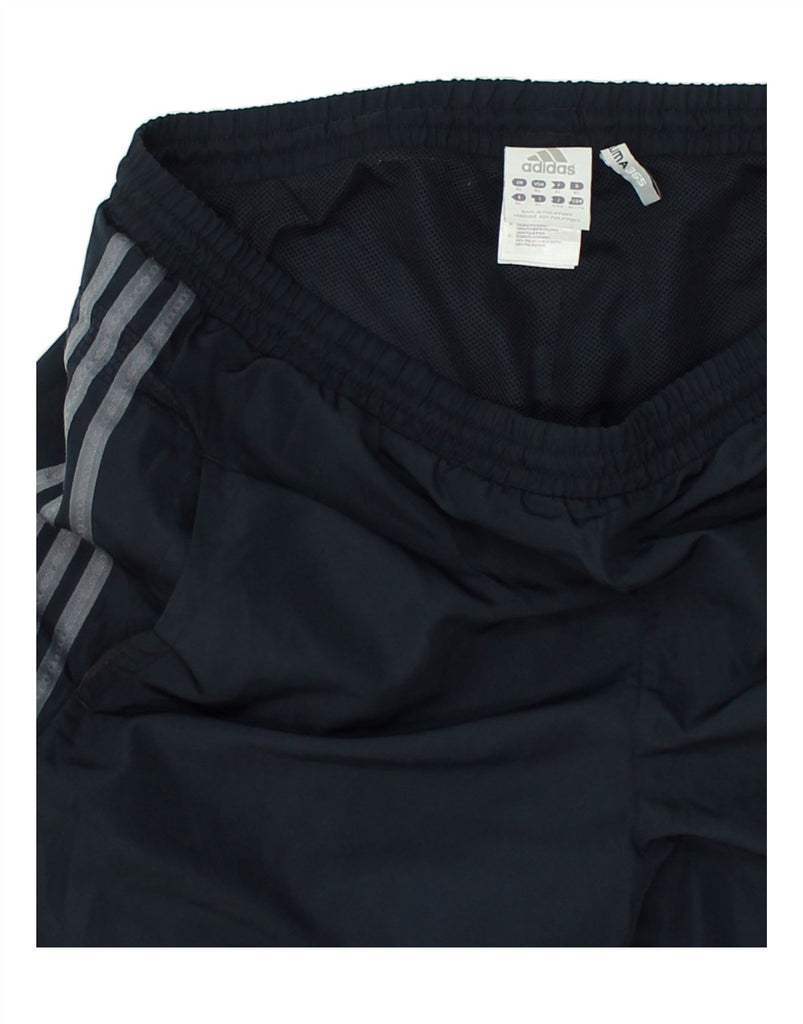 ADIDAS Mens Sport Shorts XL Navy Blue Striped Polyester | Vintage Adidas | Thrift | Second-Hand Adidas | Used Clothing | Messina Hembry 