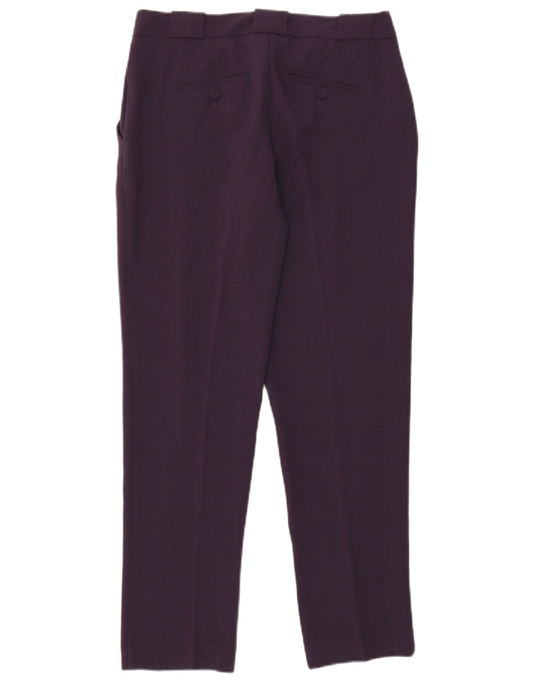 Benetton Womens Slim Chino Trousers IT 42 Medium W30 L28 Purple Polyester
