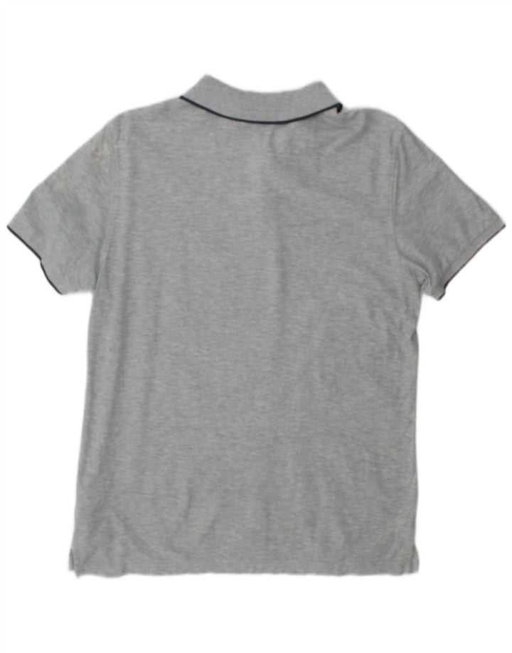 Calvin Klein Mens Polo Shirt Small Grey Flecked Cotton