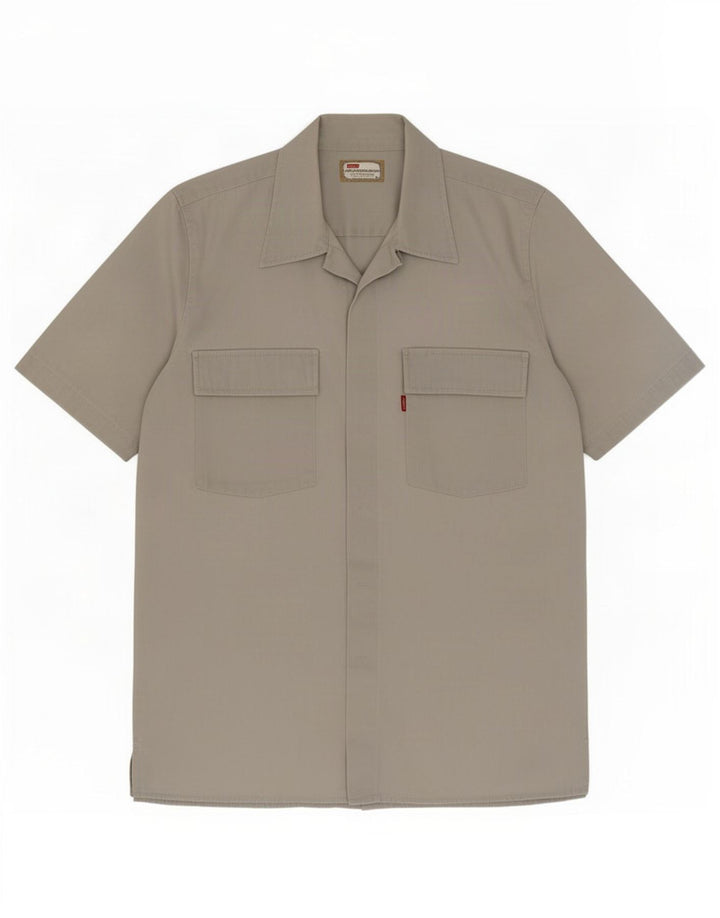 Levi's Mens Short Sleeve Shirt Medium Grey Cotton