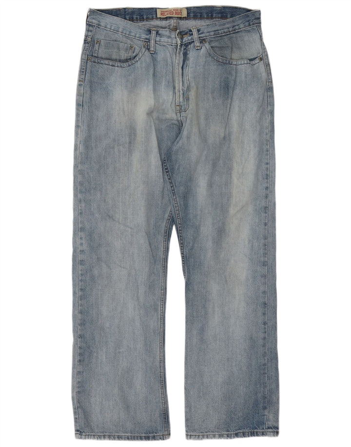 Wrangler Mens Relaxed Fit Bootcut Jeans W34 L32 Blue