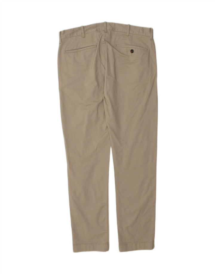 J. CREW Mens Flex Slim Chino Trousers W32 L30 Beige Cotton Vintage J. Crew and Second-Hand J. Crew from Messina Hembry 