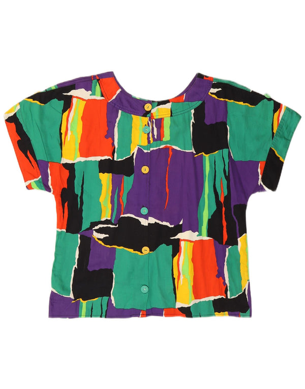 Vintage Womens Shirt Blouse UK 16 Large Multicoloured Colourblock