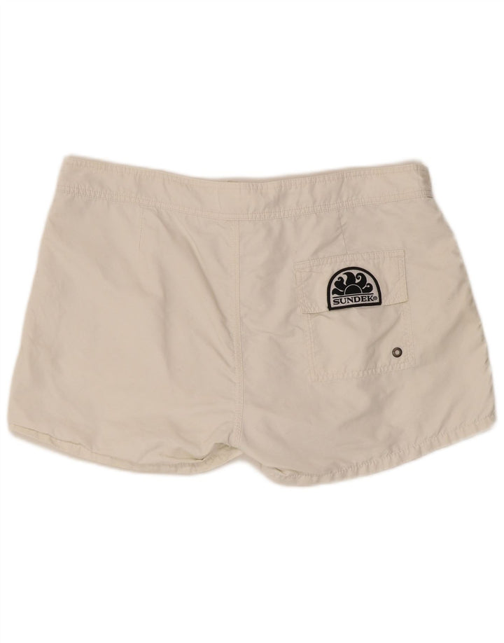Sundek Mens Swimming Shorts Large White Nylon
