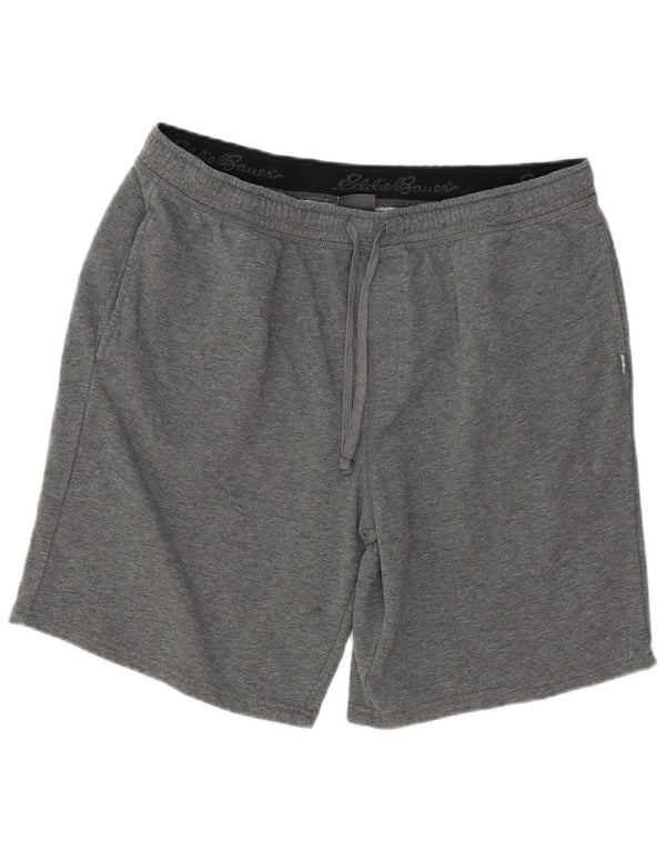 Eddie Bauer Mens Sport Shorts XL  Grey Flecked Cotton
