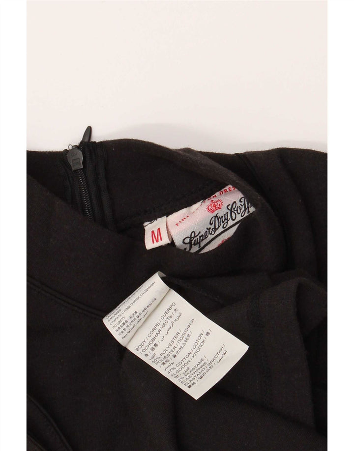 Superdry Womens Sleeveless A-Line Dress UK 12 Medium Black Polyester