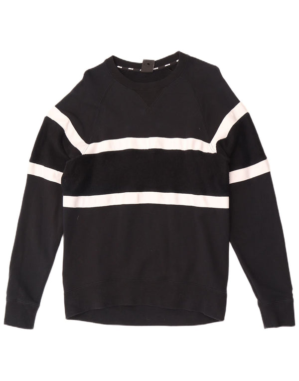 Nike Mens Sweatshirt Jumper Medium Black Colourblock Cotton