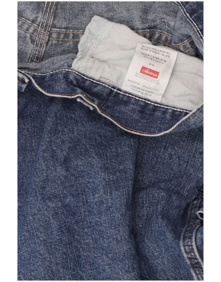 Wrangler Mens Carpenter Denim Shorts W44 2XL Blue Cotton