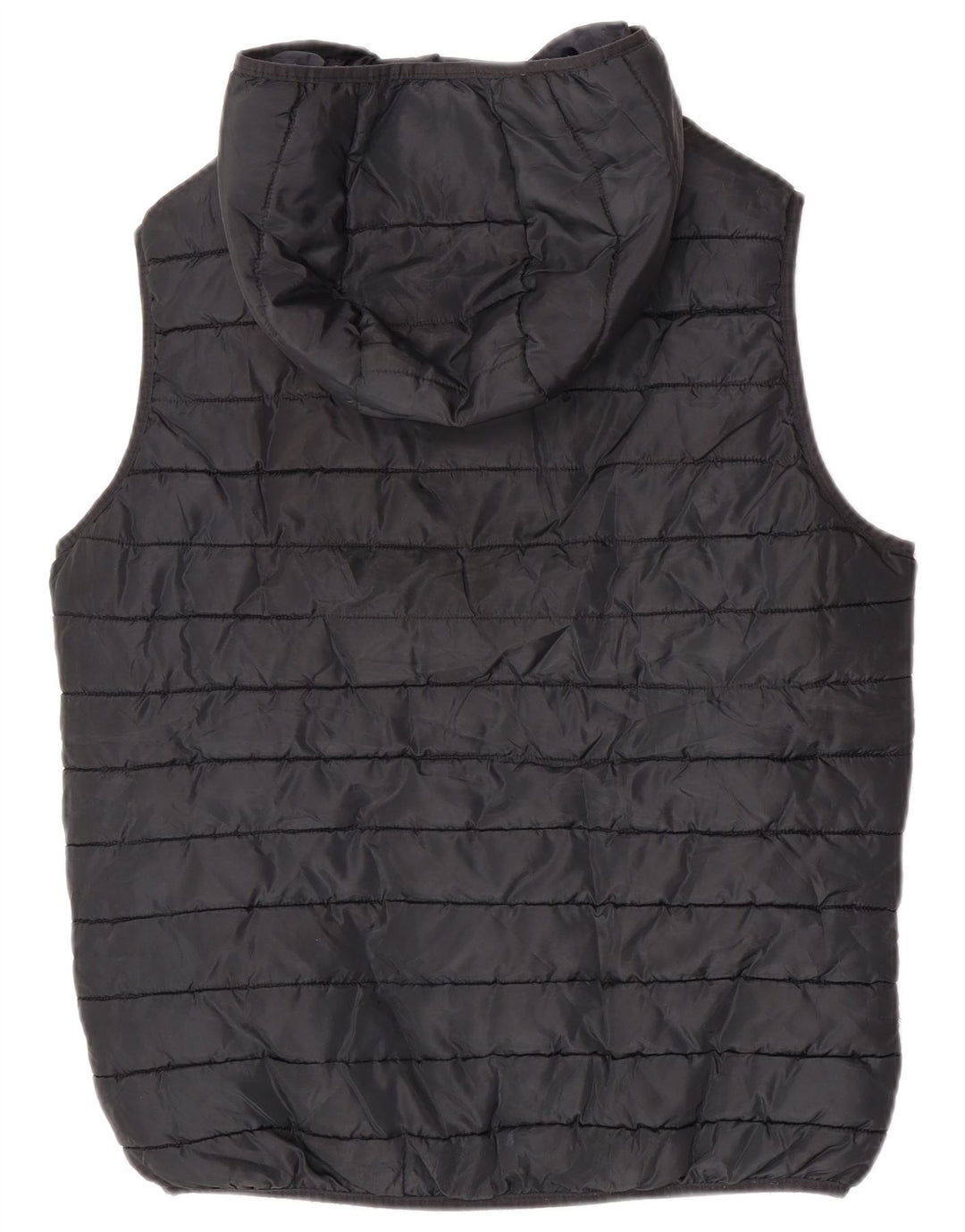 Jack & Jones Mens Hooded Padded Gilet UK 40 Large Black Polyester