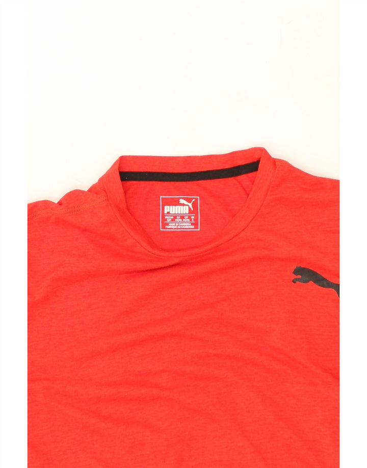 PUMA Mens T-Shirt Top Small Red | Vintage Puma | Thrift | Second-Hand Puma | Used Clothing | Messina Hembry 