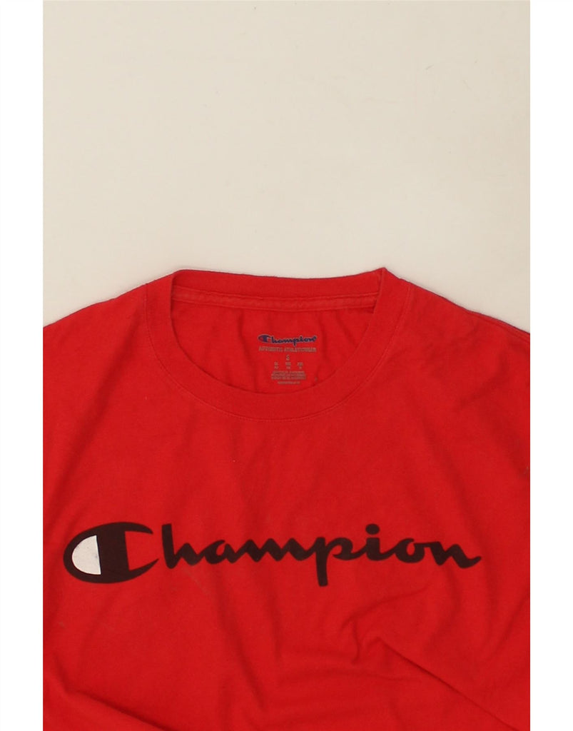 CHAMPION Mens Graphic T-Shirt Top Small Red Cotton | Vintage Champion | Thrift | Second-Hand Champion | Used Clothing | Messina Hembry 