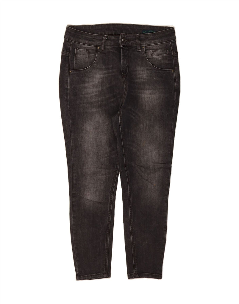 BENETTON Womens Skinny Jeans W26 L24 Grey Vintage Benetton and Second-Hand Benetton from Messina Hembry 