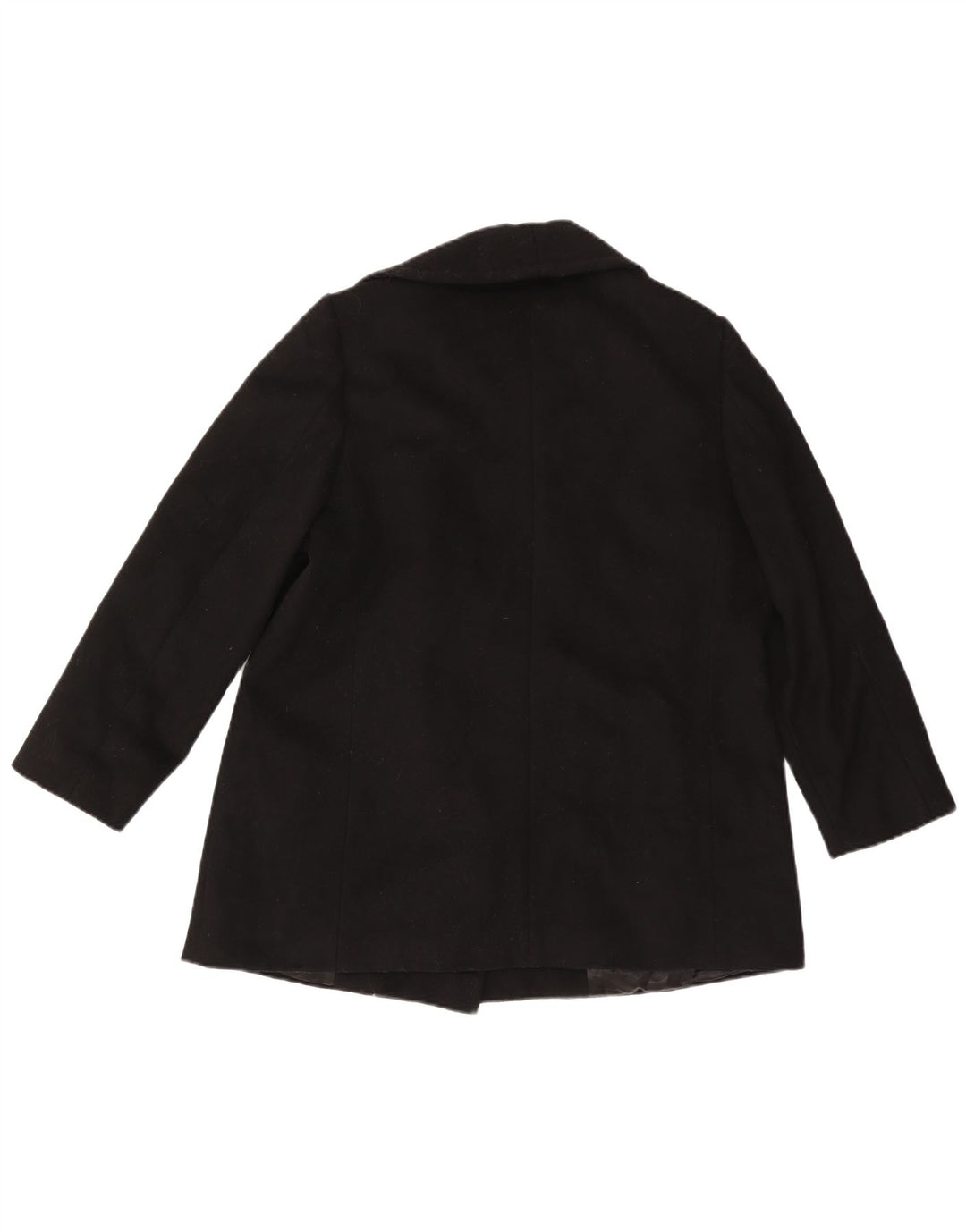 Marella Womens Pea Coat UK 18 XL Black Wool