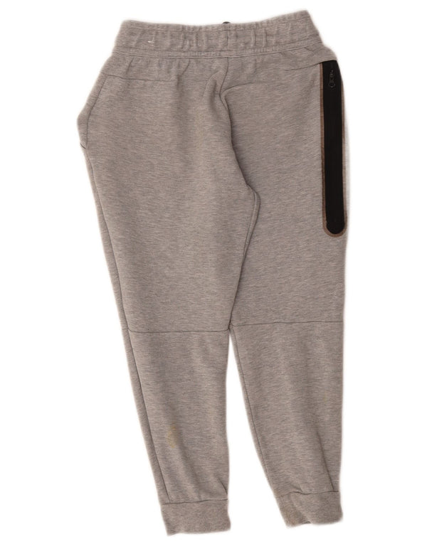 Nike Boys Tracksuit Trousers Joggers 8-9 Years Small Grey Flecked Cotton