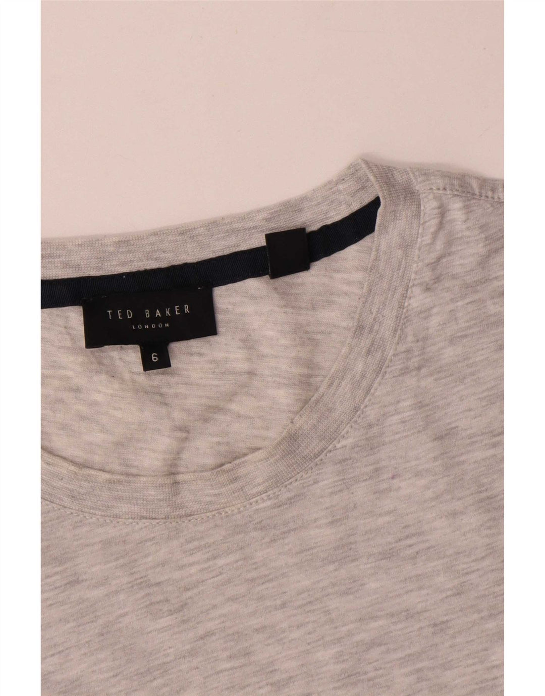 Ted Baker Mens Graphic T-Shirt Top Size 6 2XL Grey Flecked Cotton