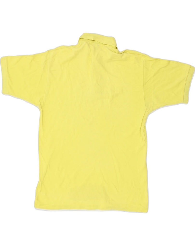 ASICS Mens Polo Shirt Large Yellow Cotton | Vintage Asics | Thrift | Second-Hand Asics | Used Clothing | Messina Hembry 