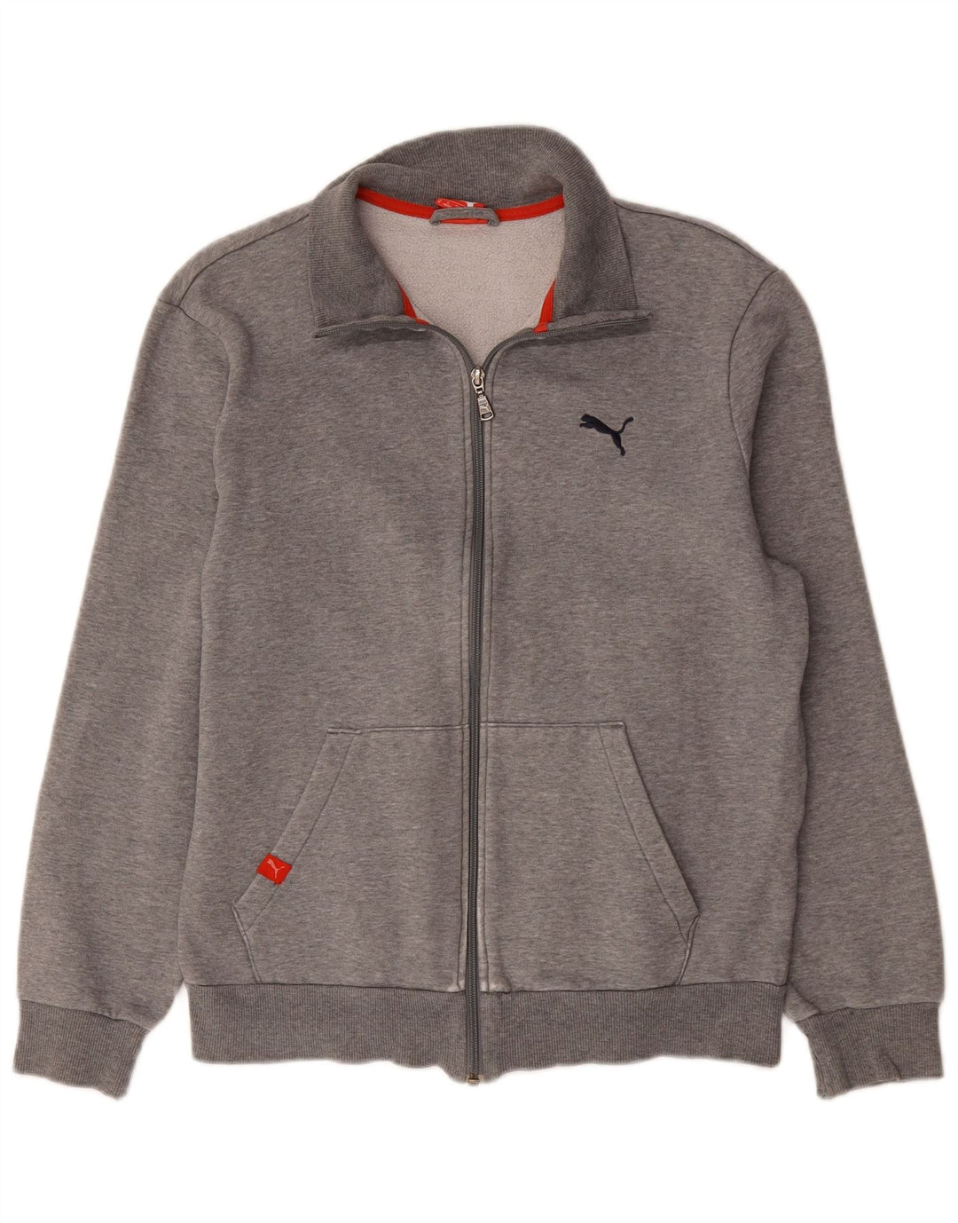 Puma Mens Tracksuit Top Jacket Medium Grey Cotton
