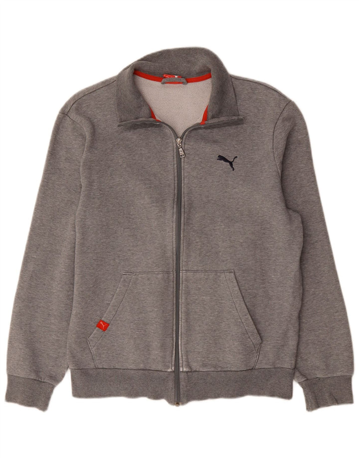 Puma Mens Tracksuit Top Jacket Medium Grey Cotton