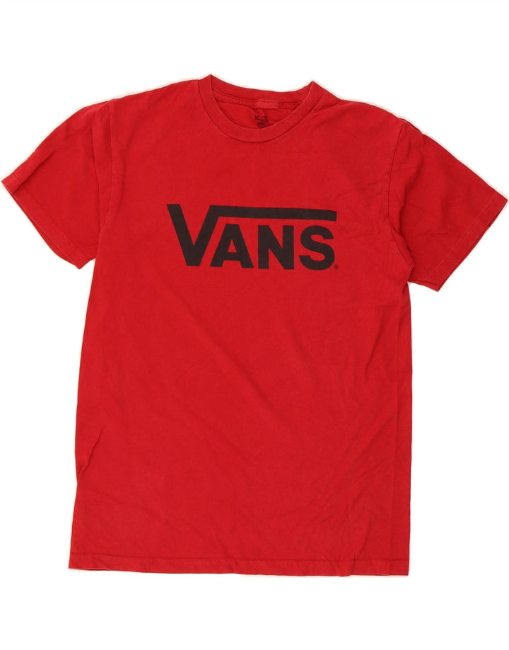VANS Mens Graphic T-Shirt Top Small Red Cotton Vintage Vans and Second-Hand Vans from Messina Hembry 