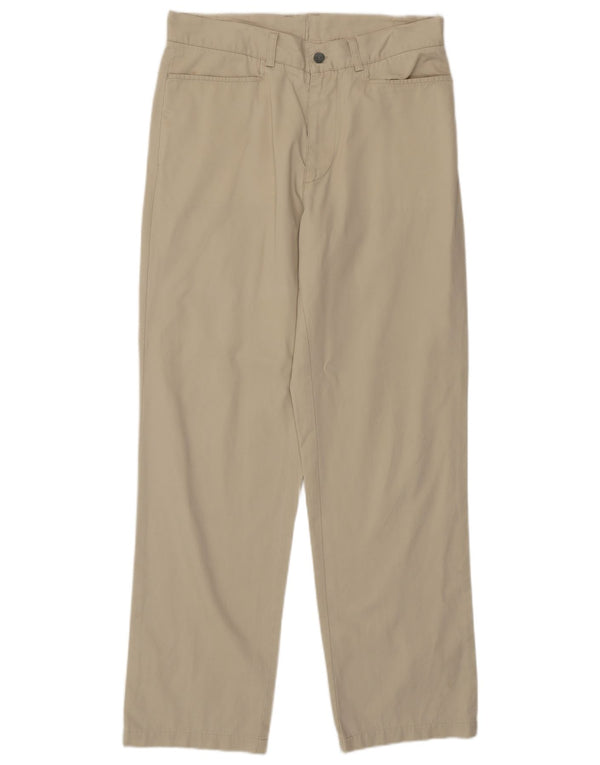 CALVIN KLEIN Mens Straight Casual Trousers W32 L30  Beige Cotton