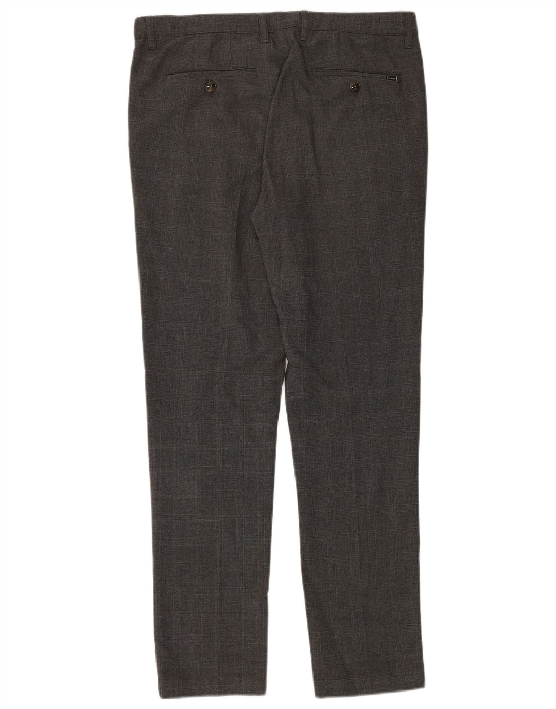 TED BAKER Mens Slim Suit Trousers W34 L32 Grey Check Polyester